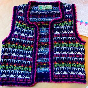 Vintage kids wool vest